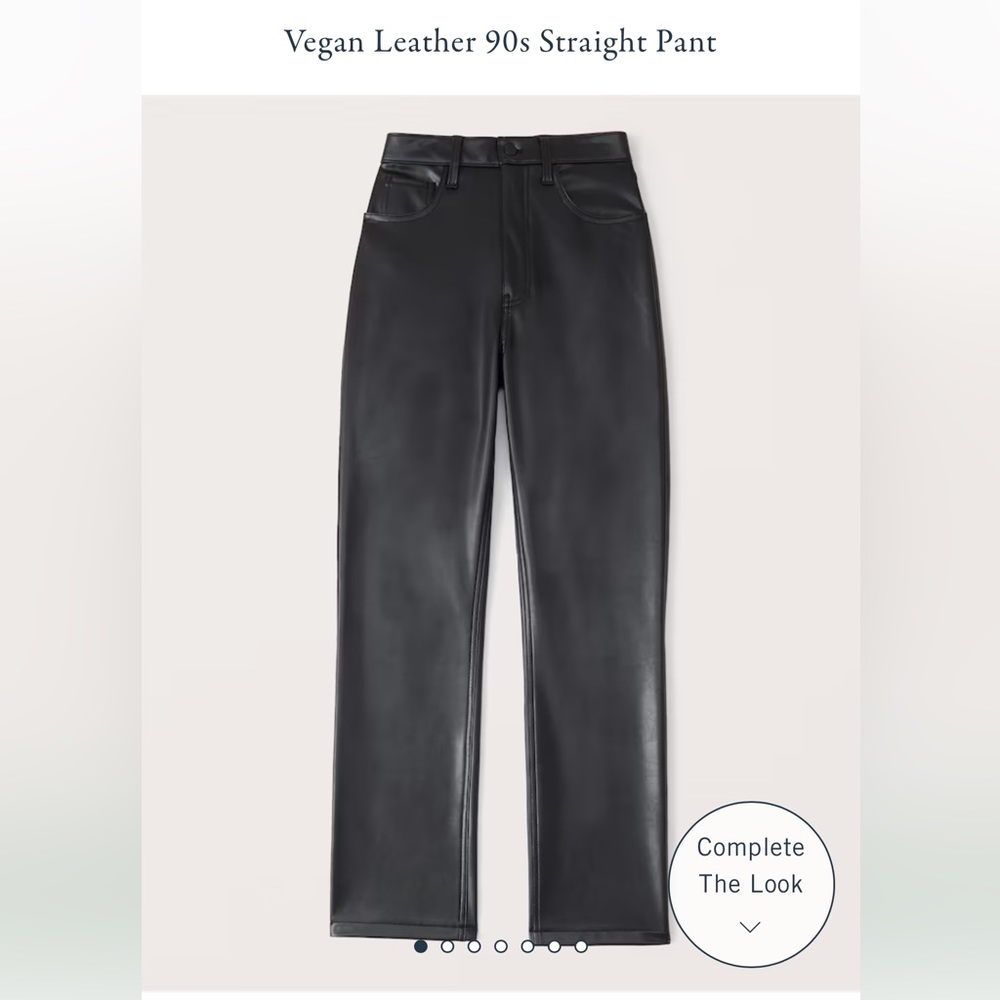 A&F Vegan Leather 90s Pants 25, SHORT